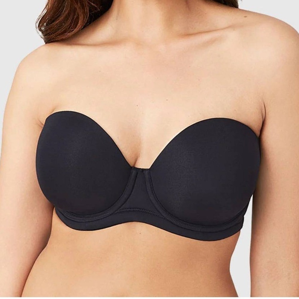 Wacoal Bra Red Carpet Strapless Underwire Black 30DDD 30F